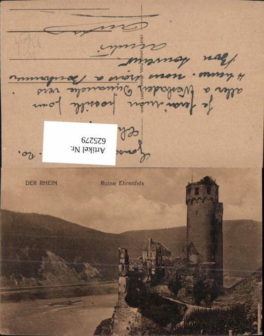 625279,Der Rhein Ruine Ehrenfels Rüdesheim am Rhein