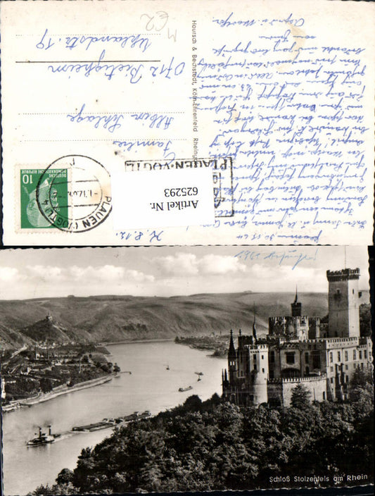 625293,Foto Ak Burg Stolzenfels a. Rhein Schiffe Dampfer