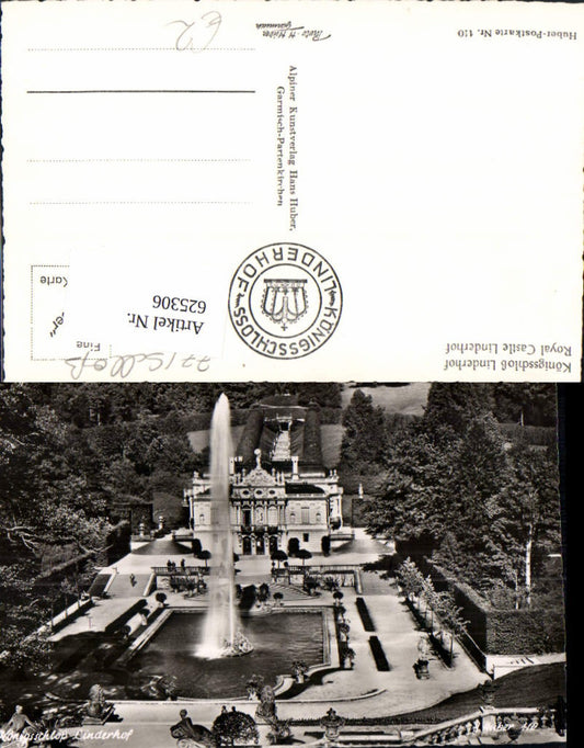 625306,Foto Ak Königsschloss Linderhof Royal Castle