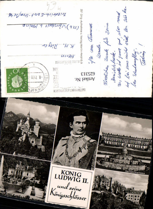 625313,Mehrbild Ak König Ludwig II Schloss Neuschwanstein Herrenchiemsee Hohenschwangau