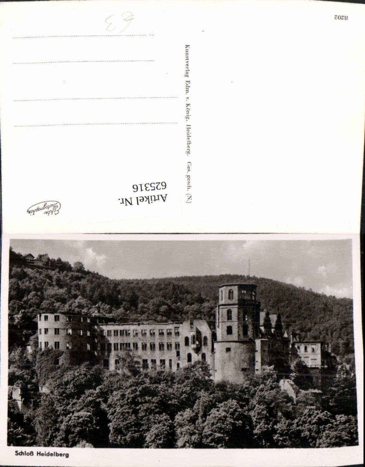 625316,Foto Ak Schloss Heidelberg