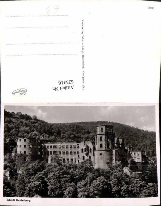 625316,Foto Ak Schloss Heidelberg