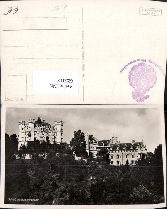 625317,Foto Ak Schwangau Schloss Hohenschwangau