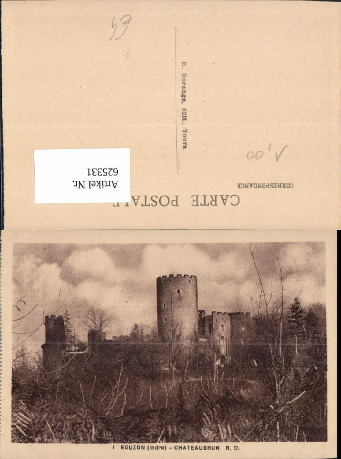625331,Eguzon Indre Chateaubrun Burg Schloss France