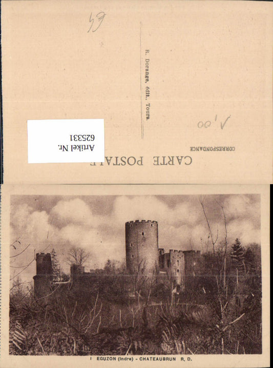 625331,Eguzon Indre Chateaubrun Burg Schloss France