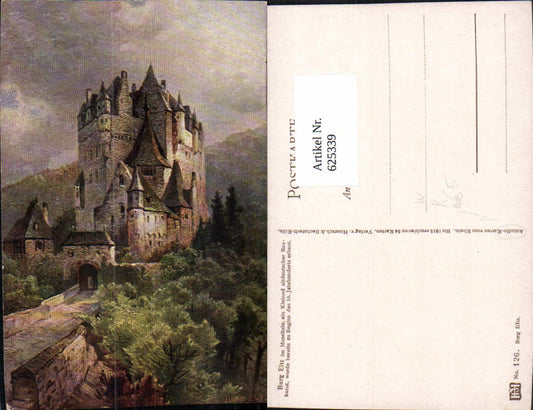 625339,Künstler Ak Astudin Burg Eltz Wierschem