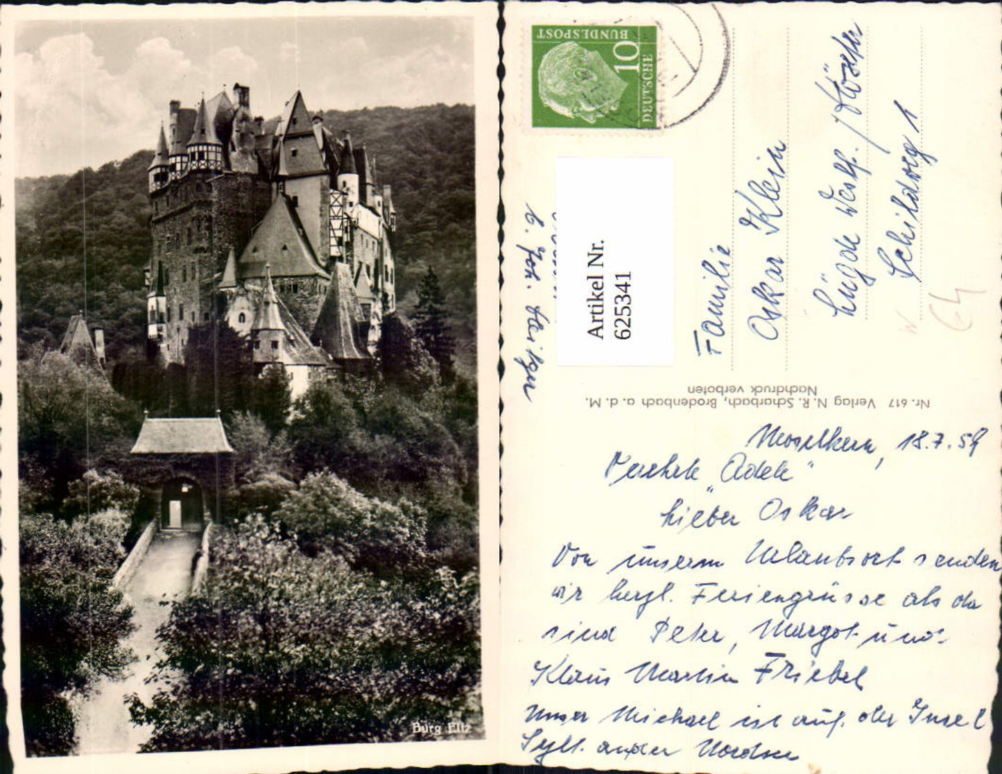 625341,Foto Ak Burg Eltz Wierschem