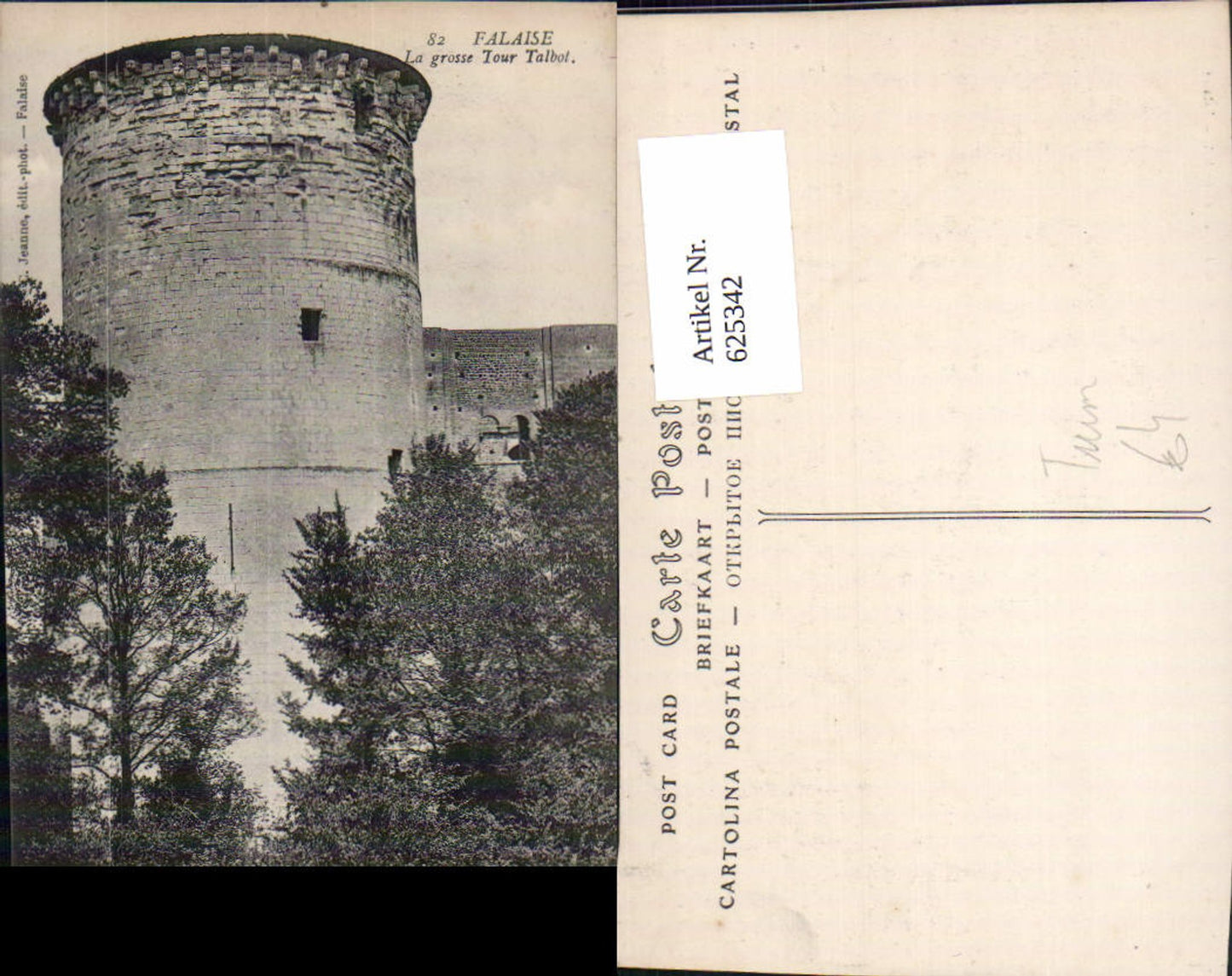 625342,Falaise La grosse Tour Talbot Turm Burg France