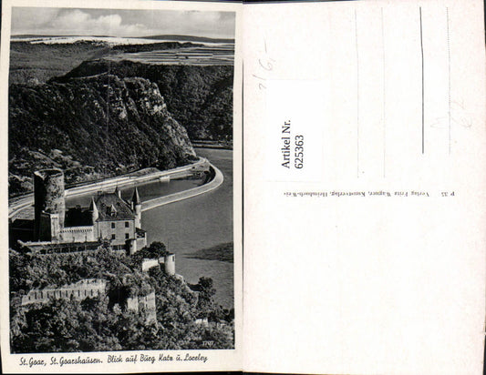 625363,St Goar St Goarshausen Blick zur Burg Katz u. Loreley
