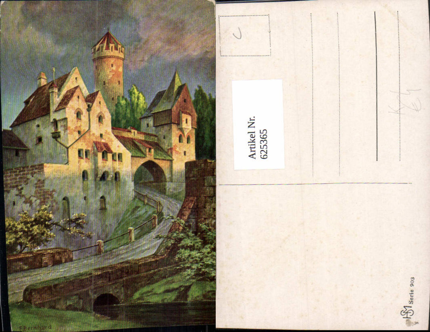 625365,Künstler Ak F. Bernhard Burg Schloss