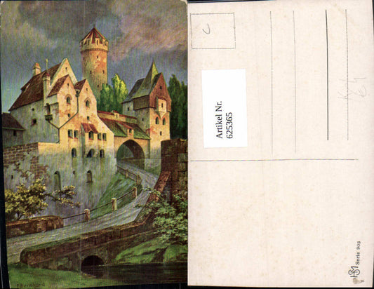 625365,Künstler Ak F. Bernhard Burg Schloss