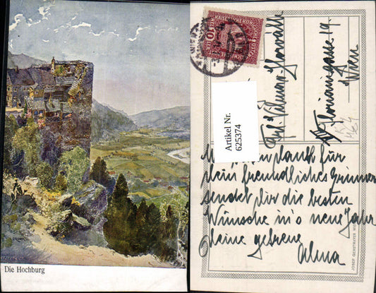 625374,Künstler Ak O. Elsner Die Hochburg Burg