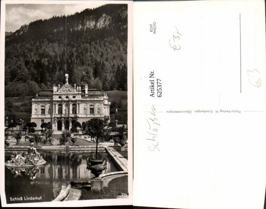 625377,Foto Ak Schloss Linderhof