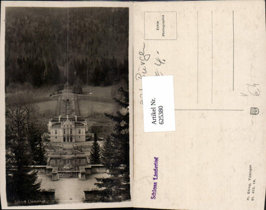 625380,Foto Ak Schloss Linderhof pub H. Sting