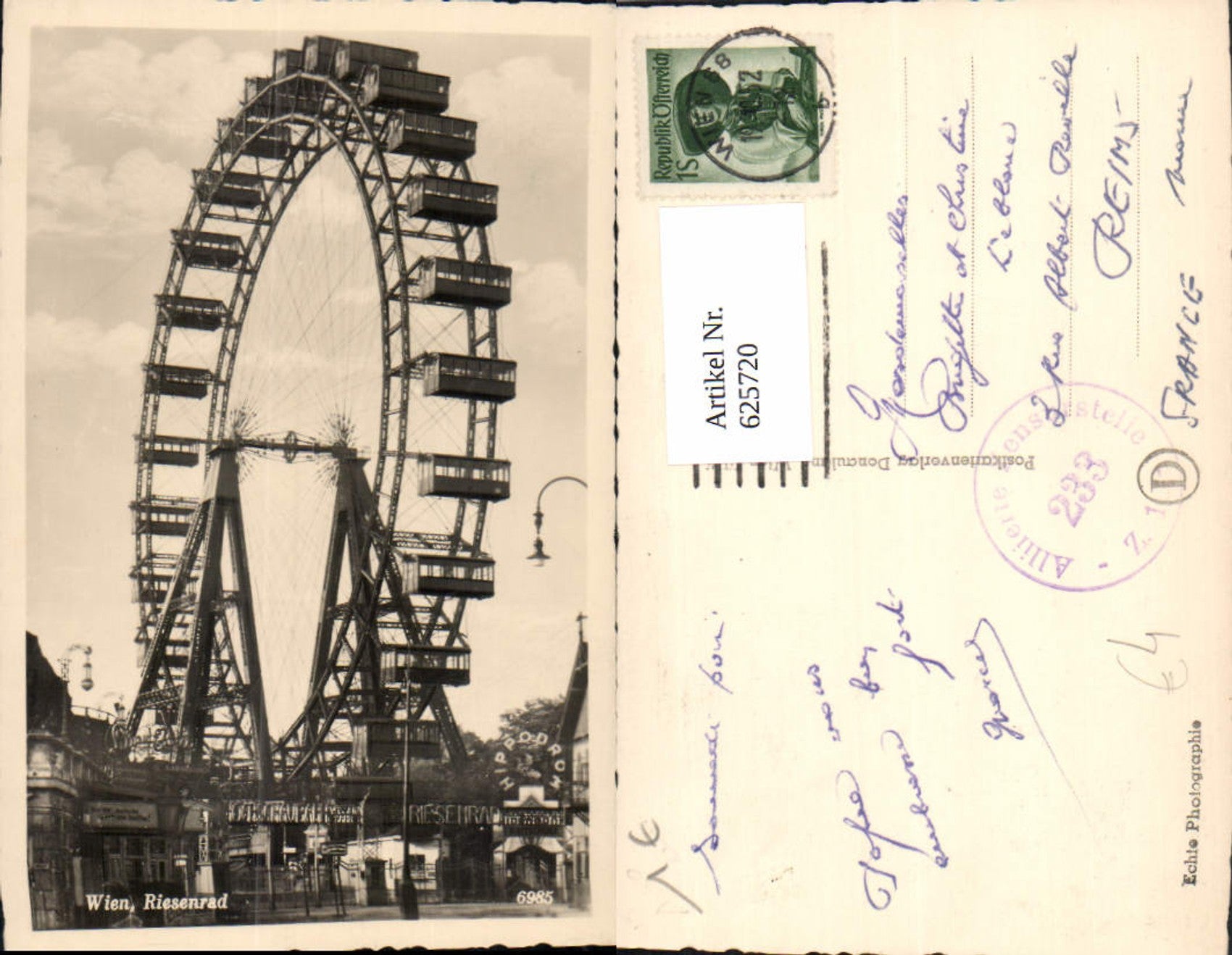 Alte Ansichtskarte – Old Postcard