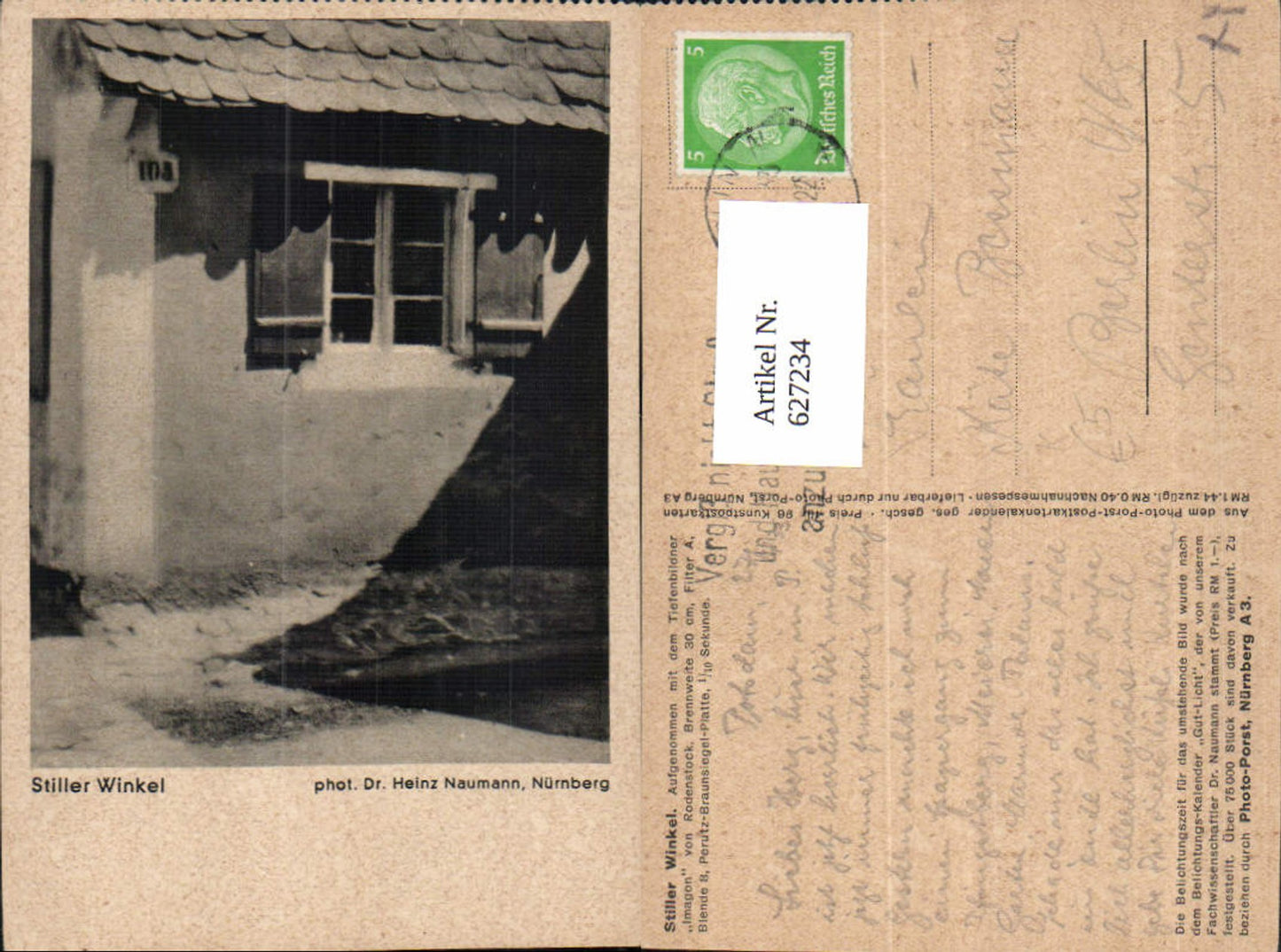 627234,Künstler Ak Dr. Heinz Naumann Stiller Winkel Haus Gebäude