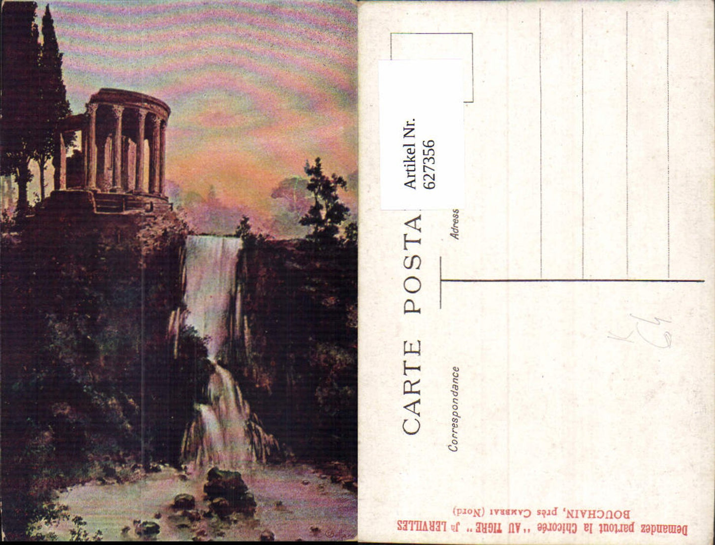 627356,Künstler Ak Bouchain pres Cambrai Nord Tempel