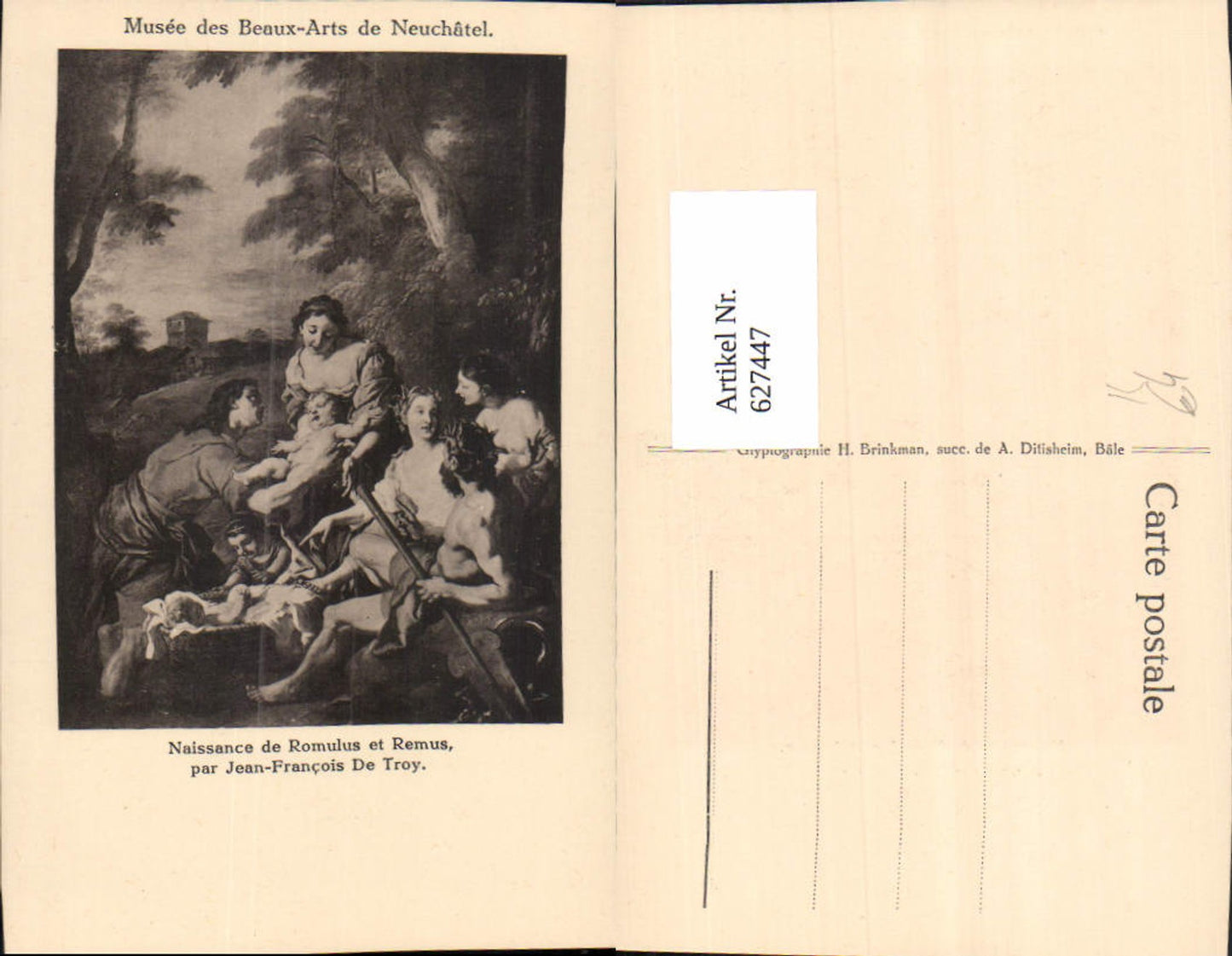 627447,Künstler Ak Jean-Francois De Troy Naissance de Romulus et Remus