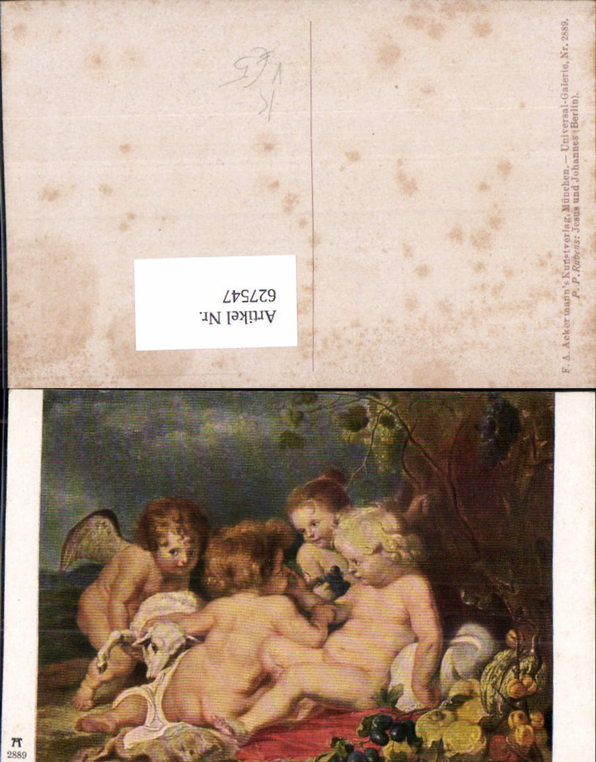 627547,Künstler AK P.P. Rubens Engel Jesus und Johannes Berlin