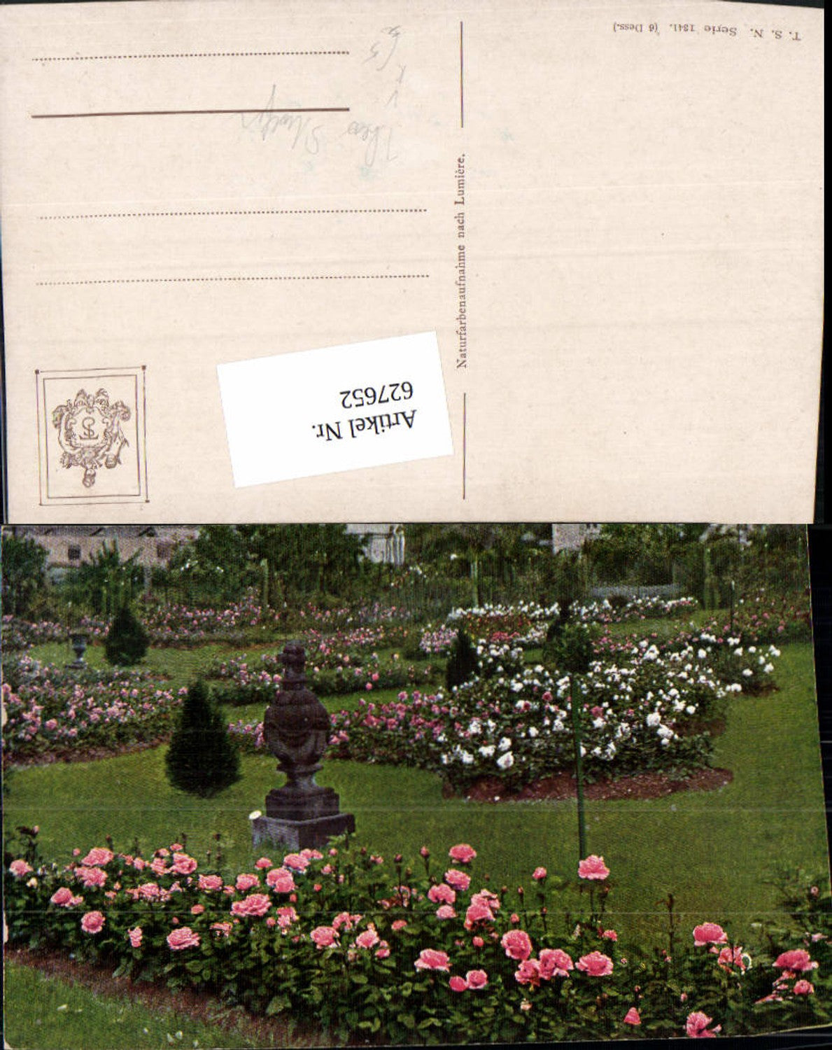 627652,Künstler Ak Rosen Blumen Park Garten pub Theo Stroefer 1341