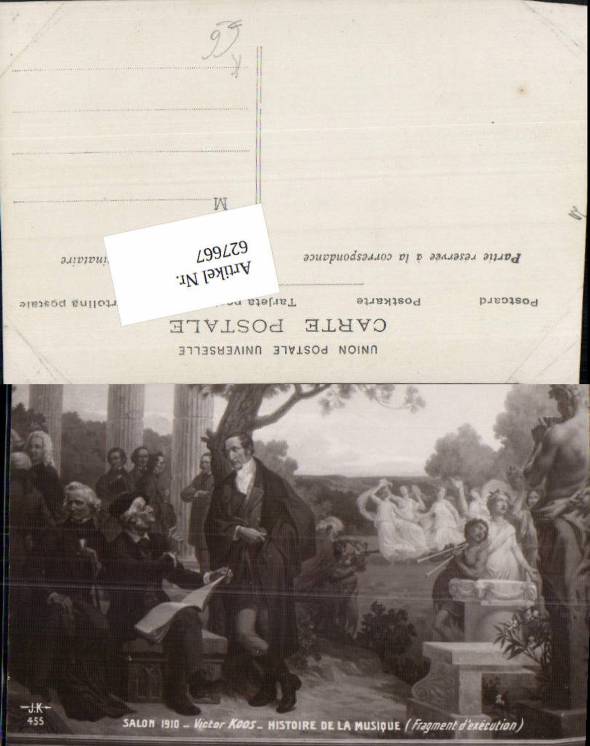 627667,Künstler Ak Victor Koos Histoire de la Musique Lesen