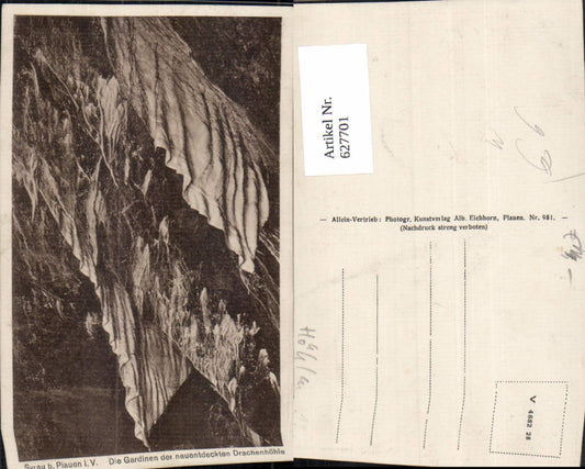 627701,Syrau Rosenbach b. Plauen i. Vogtland Die Gardinen d. Neuentdeckten Drachenhöhle Höhle