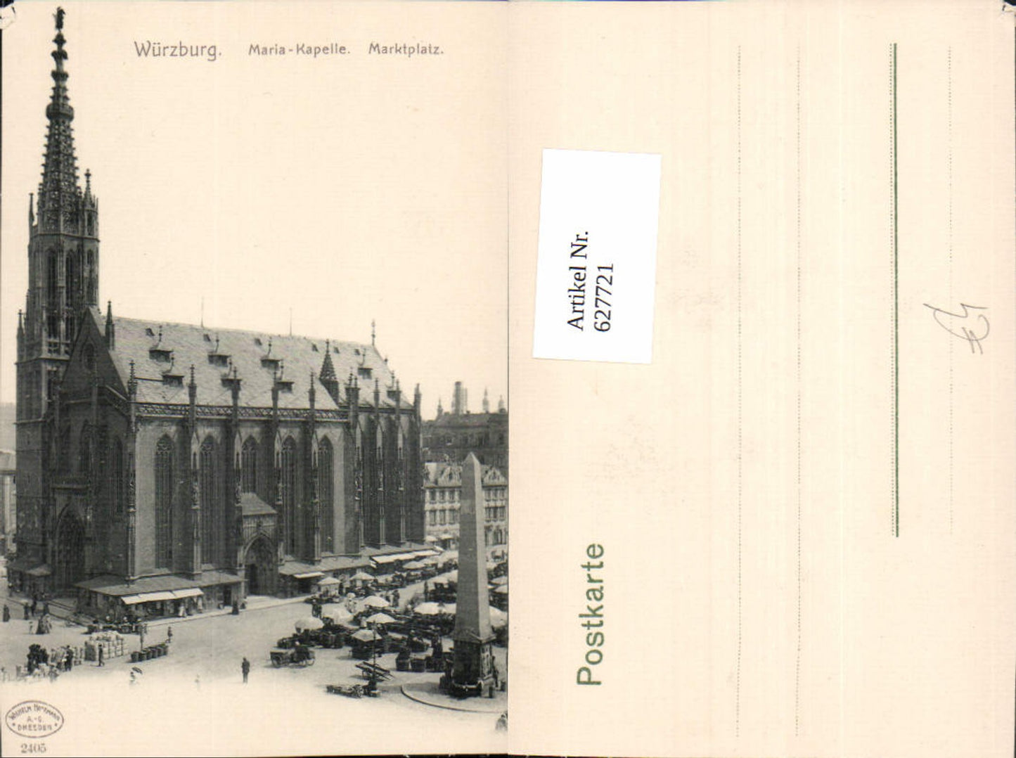 627721,Würzburg Maria-Kapelle Marktplatz Kirche