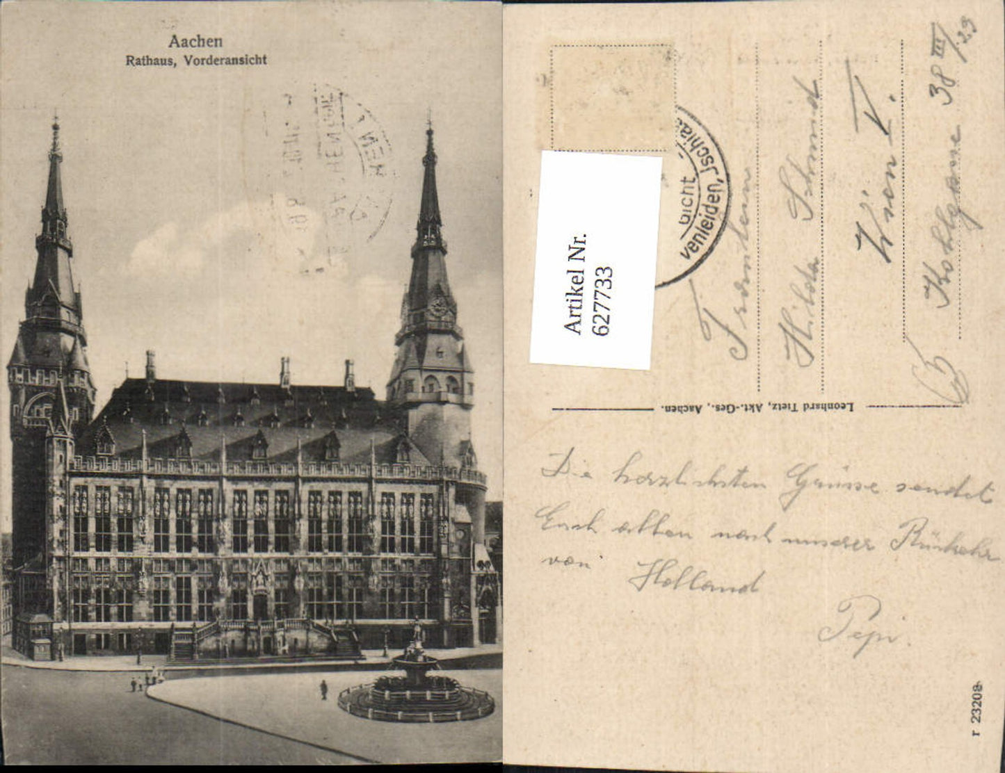 627733,Aachen Rathaus Vorderansicht