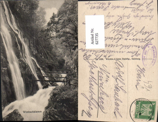 627735,Wimbachklamm Ramsau bei Berchtesgade pub Würthle Sohn 1326