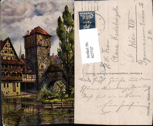 627737,Künstler Ak Sollmann Nürnberg Henkersteg