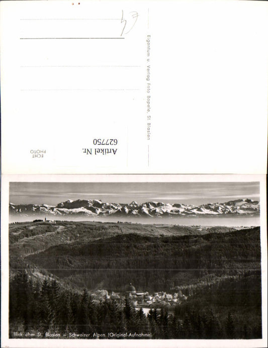 627750, Photo Ak View over St. Blasien Swiss Alps
