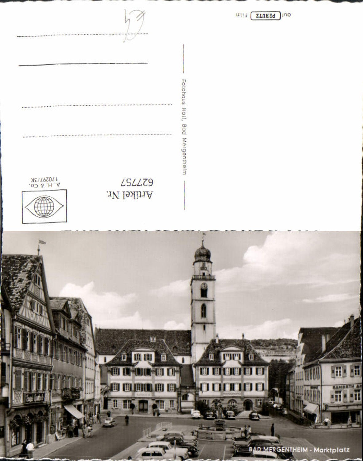 627757,Foto Ak Bad Mergentheim Marktplatz