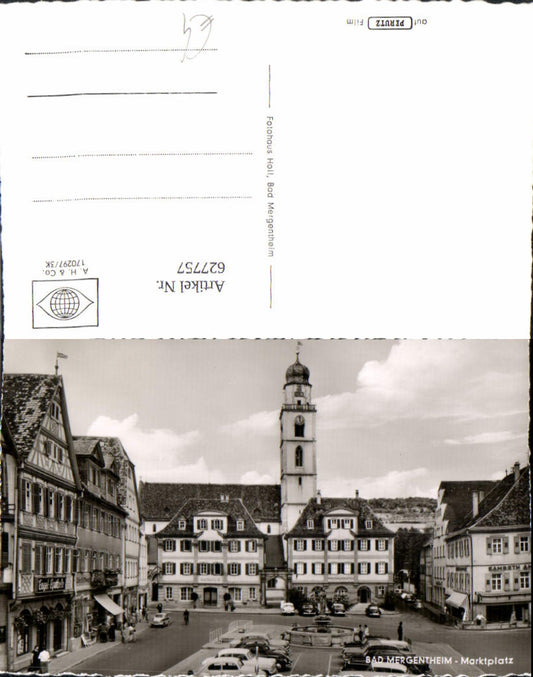 627757, Photo Ak Bad Mergentheim Market Square