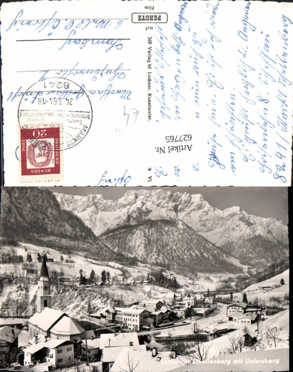 627765, Photo Ak Marktschellenberg Schellenberg m. Untersberg Winter view