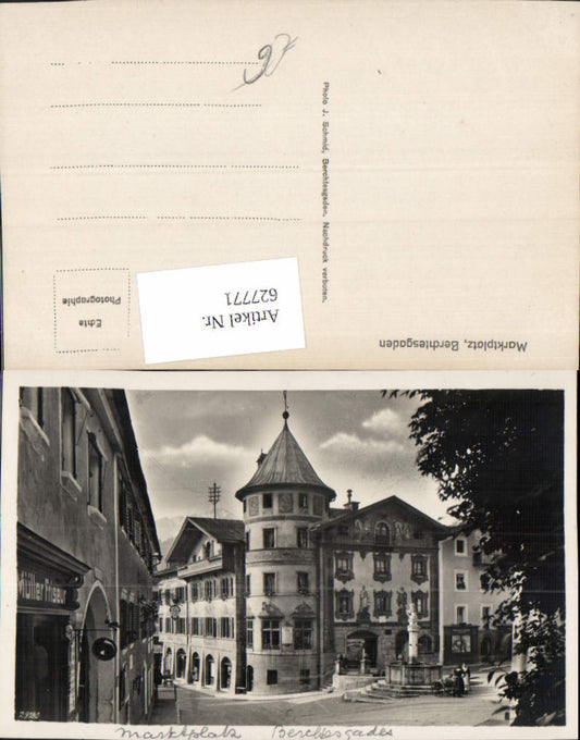 627771, Photo Ak Berchtesgaden Market Square Fountain Women's Traditional Costume