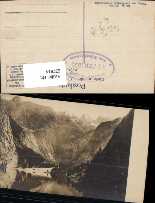 627814,Foto Ak Obersee Königssee Berchtesgaden pub karl Ermisch 137