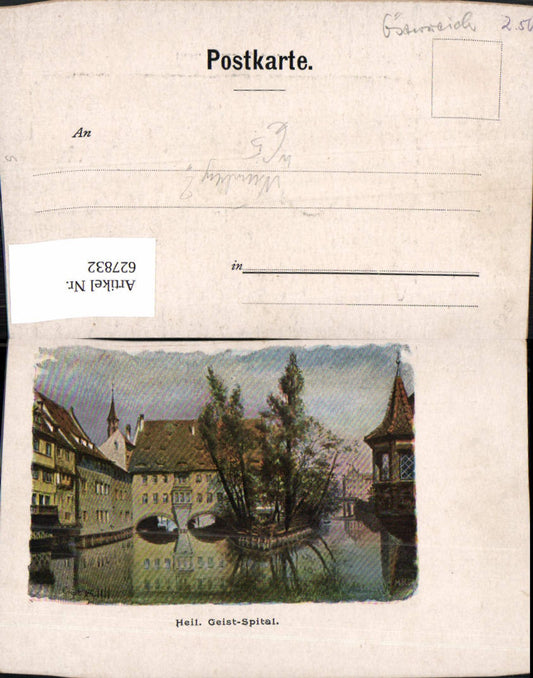 627832,Künstler Ak Nürnberg Heil. Geist-Spital