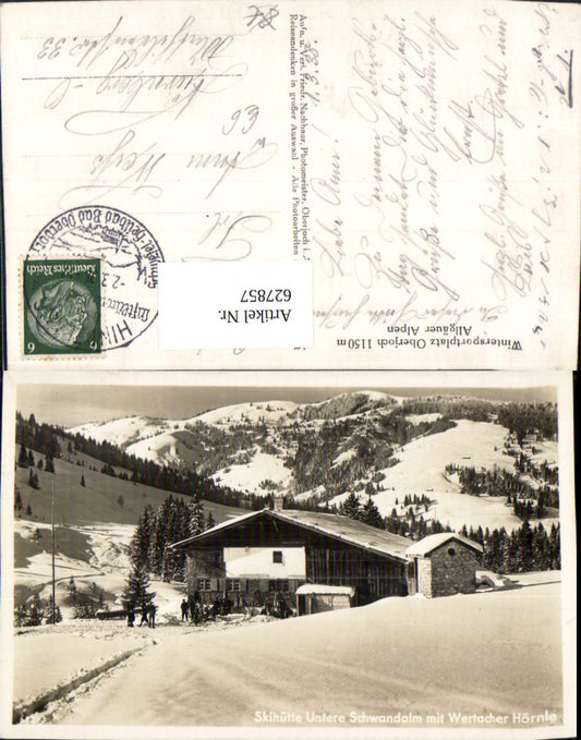 627857, Photo Ak Oberjoch Bad Hindelang Allgäu Alps Winter sports