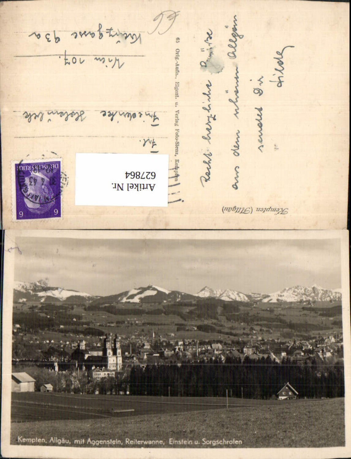 627864, Kempten Allgäu with Aggenstein Reiterwanne Einstein and Sorgschrofen