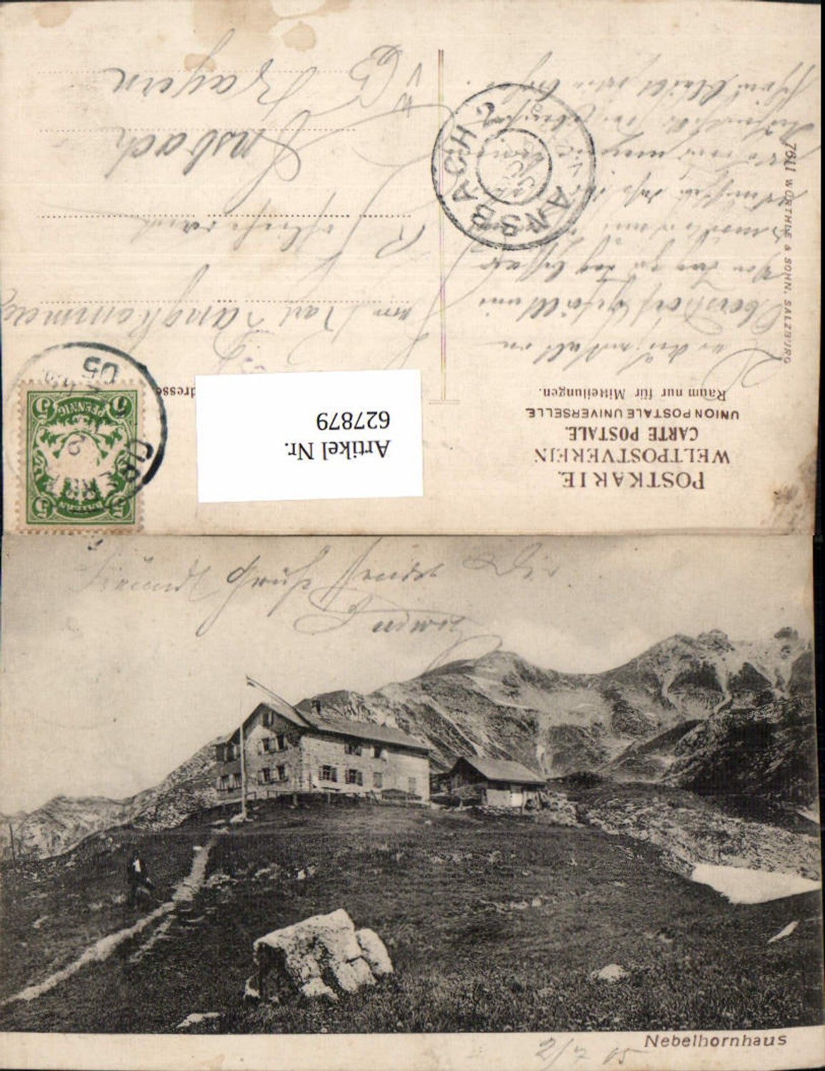 627879, Oberstdorf Nebelhornhaus Edmund-Probst-Haus pub Würthle Sohn 7611