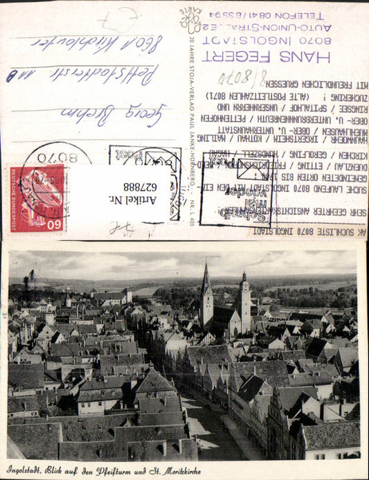 627888, Ingolstadt View of the Arrow Tower and St. Moritz Church