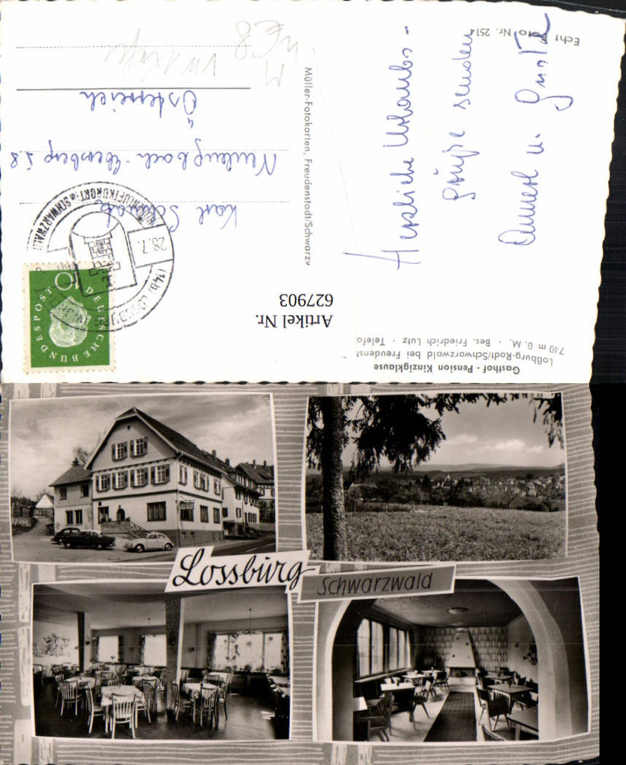 627903,Mehrbild Ak Loßburg Rodt Schwarzwald Gasthaus Pension Kinzigklause VW Käfer