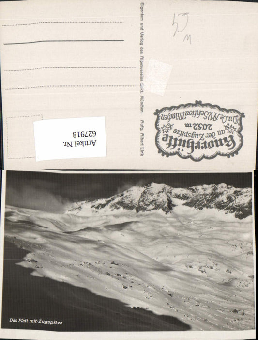 627918,Garmisch-Partenkirchen Knorrhütte a. d. Zugspitze Das Platt m. Zugspitze