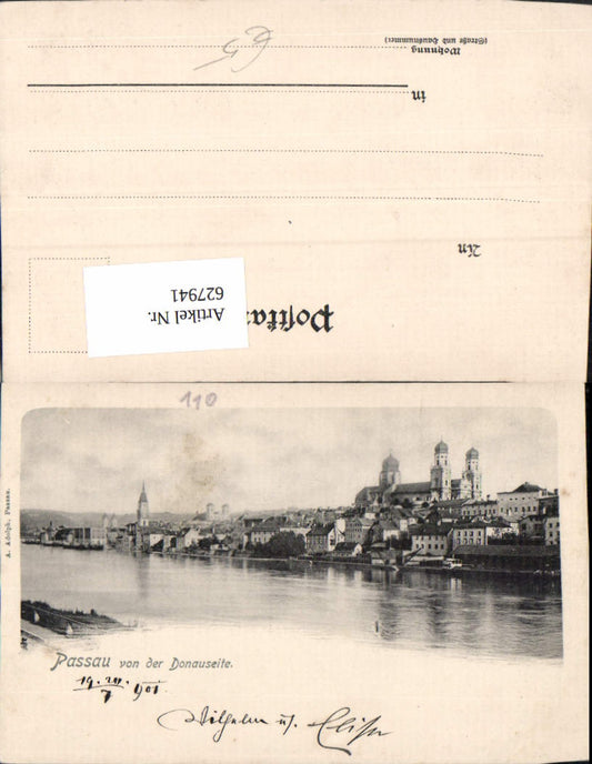 627941,Passau v. d. Donauseite 1901