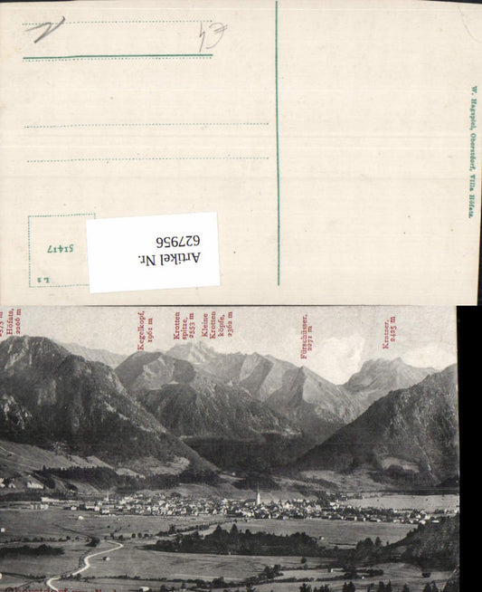 627956,Oberstdorf von Nord Gipfelkarte
