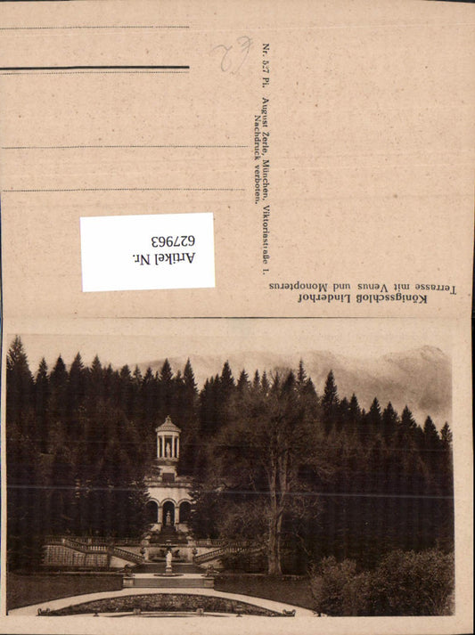 627963, Ettal Royal Castle Linderhof Terrace with Venus and Monopterus