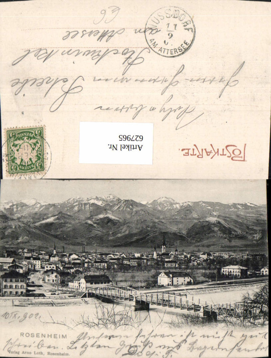 627965, Rosenheim View with bridge