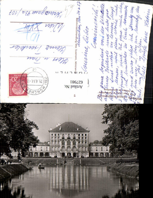 627981,München Schloss Nymphenburg Ansicht Park Boot