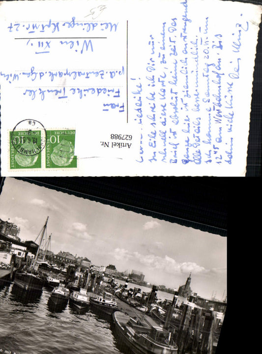 627988,Foto Ak Hamburg Hafen m. Kehrwiederspitze Schiffe Dampfer