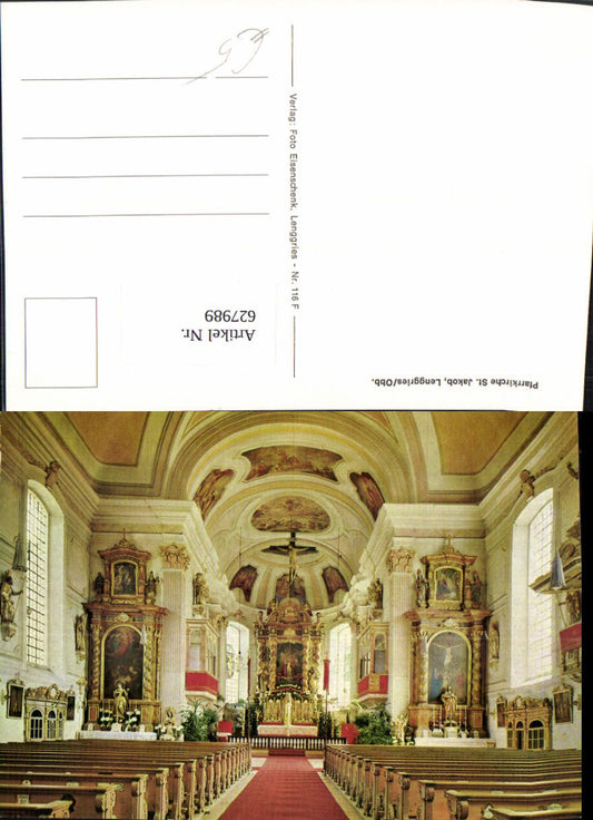 627989,Lenggries Pfarrkirche St Jakob Kirche Innenansicht